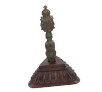 ABOOFAN 1ensemble s Vajra Cuivre avec Support Accessoire Bouddhiste Élégant pour Décoration De Temple Maison Objet Vintage pour Pratique Spirituelle Et