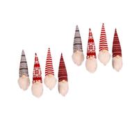 ABOOFAN 2 Ensembles Coffret De Noël Couvercle De Bouteille De GNOME De Noël Barware Mignonette Migneaux Santa De Bouteille De Vin De Fête Couverture De Vin Rouge 4 Pièces * 2