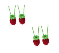 ABOOFAN 2 Ensembles Poche À Oeufs en Filet pour Les Enfants Je en Forme De Cordon Tissé Engrener Anniversaire Min Tout-Petits Rouge 2 Pièces * 2