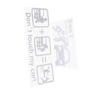 ABOOFAN 2 Feuilles Autocollants Décoratifs Réfléchissants pour Voiture Adhésifs Autocollants Personnalisés Ne Touchez à Ma Voiture Résistants et Faciles à Retirer pour Fenêtres Portières