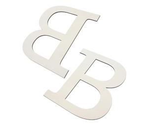 ABOOFAN 2 Lettres Géantes en Bois Brut B à Peindre, Décoration Murale pour Maison et Fête, Loisirs Créatifs, 2 Pièces
