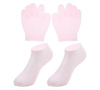 ABOOFAN 2 Paires de Mitaines et Chaussettes Hydratantes Gel pour Soin Mains Réparation Nocturne Usage Polyvalent