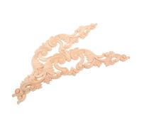 ABOOFAN 2 Pièces Appliques en Bois Sculpté pour Meubles | Finition Brute pour Bricolage, Installation Facile, Adhérence Forte, Cadres de Miroir et Portes de Placard