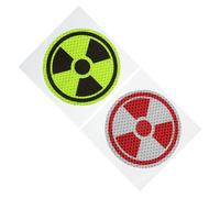 ABOOFAN 2 Pièces Autocollant Réfléchissant Panneau Avertissement Biocontamination de Sécurité Résistant et Visible pour Zone de Radiation Nu ire pour Signalisation Industrielle