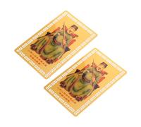 ABOOFAN 2 Pièces Bagua Chinois Feng Shui Amulette Décorative De Style Chinois Carte De Chance Carte Bonne Chance Carte Fengshui Alliage Aluminium-magnésium Chanceux Carte De Voeux