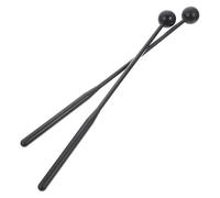 ABOOFAN 2 pièces Baguettes de Percussion Durables pour Garçon Fille Maillets Marimba Noirs Accessoires pour Tambour Langue Surface Lisse et Prise Confortable