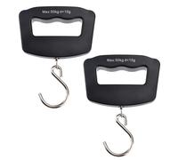 ABOOFAN 2 Pièces Balance Électronique Bagages Portable avec Grand Crochet et Poignée Ergonomique Mini Pèse-Valise Numérique Rétroéclairé pour Voyage