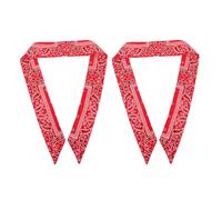 ABOOFAN 2 pièces Bandeau Sportif Pirate Unisexe Rouge Foulard Cheveux Élastique Anti-sueur Accessoire Fitness pour Course Yoga et Cyclisme