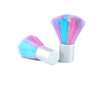 ABOOFAN 2 pièces Brosse Poussière Ongles Couleur Arc-ciel Brosse Nettoyage Poudre Cosmétique Manucure Poils Doux pour Ongles Professionnels et Usage Personnel