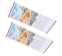 ABOOFAN 2 pièces Calendrier Mural Année Du Cheval Lot de Calendriers Suspendus Traditionnels Chinois Phases Lunaires Signes Du Zodiaque pour Maison et Bureau