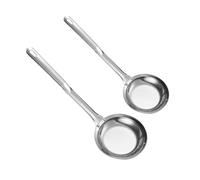 ABOOFAN 2 pièces Cuillère Filtre Acier Inoxydable à Maille Fine Passoire à Huile Large et Petite avec Manche Long Ergonomique Écumoire pour Friture et Tamis Cuisine