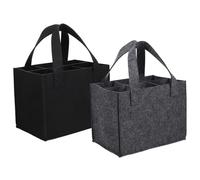 ABOOFAN 2 pièces de Transport pour Bouteilles de Vin Feutre avec Séparateur Cadeau Compartiments Robuste et Élégant pour Transport Sécurisé des Bouteilles