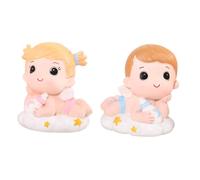 ABOOFAN 2 Pièces Décoration De Gâteau Forme De Poupée Figurine Décorative Ornement De Gâteau Résine Anniversaire Lot