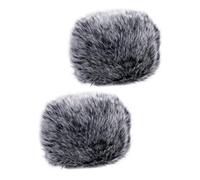 ABOOFAN 2 pièces Housse Microphone Peluche Douce Anti-éclaboussures et Pare-vent Étanche Accessoire Studio Enregistrement Lot de Protection Pratique Salive et Bruit de Vent