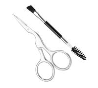 ABOOFAN 2 pièces Kit Sourcils avec Ciseaux Précis et Brosse de Toilettage Outil pour Tailler Poils de Nez et Sourcils pour Maquillage Parfait