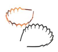 ABOOFAN 2 pièces Lot de Serre-têtes à Dents Plastique Antidérapants pour Femmes Bandeaux Élégants Noir Brillant et Écaille Accessoires Coiffure Polyvalents pour Usage Quotidien et Fêtes