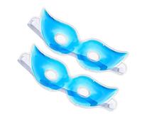 ABOOFAN 2 Pièces Masques de Refroidissement pour Yeux Gel Bleu Patchs Réutilisables et Anti-poches Masque Relaxant pour Soulager la Fatigue Oculaire et Favoriser le Sommeil