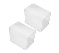 ABOOFAN 2 Pièces Mini Aquarium Poisson Tortue Aquatique réservoir de méduses Petit Aquarium réservoir bêta Betta bac à crevettes s Plastique Transparent