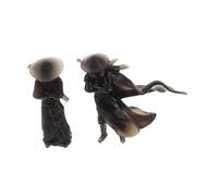 ABOOFAN 2 pièces Miniature Décor Chinois Figurines Anciennes pour Bonsaï et Aquarium Ornements Décoratifs pour Maison et Jardin Sculptures Thématiques Plastique