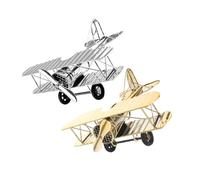 ABOOFAN 2 Pièces Modèle Avion Rétro de Décoration Vintage pour Maison Bureau Bar Ornement de Table Élégant