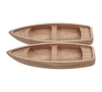 ABOOFAN 2 Pièces Modèle Miniature de Bateau Style Nautique Unique Finition Artisanale Fine en Bois Décoratif Ornement Réaliste pour Maison pour Décoration Intérieure