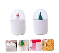 ABOOFAN 2 Pièces Noël boîte en Coton Biscuit Porte Cure-Dents Casse de Dents scellant Pince à épiler tiroir Porte-Cure-Dents Accessoire Cure- conteneur de Sapin de noël Abdos Blanche