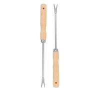 ABOOFAN 2 Pièces Outil Arrache- Manuel en Bois et Fer pour Jardinage | Ramasse- et Fleurs, Design Mécanique Économe en Effort, Usage Désherbage, Forte Praticité