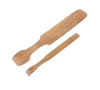 ABOOFAN 2 Pièces Outils Bois pour Modelage Argile Paddles Bambou pour Sculpture de Poterie DIY Lissage Précis et Contrôle Créatif Accessoires pour Création de Théières Argile Pourpre
