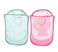 ABOOFAN 2 Pièces Panier à Linge Pliable Mural Robuste Corbeille Rangement Maille pour Vêtements et Jouets Espace Gain de Place pour Salle de Bain Chambre et Buanderie Lot de Vert Arbre