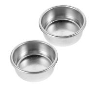 ABOOFAN 2 Pièces Passoire En Acier Inoxydable Cafetière Filtre à Expresso Panier à Filtre Silver