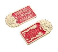 ABOOFAN 2 Pièces Pendentif Traditionnel Chinois Tigre, Porte-clés Rouge en