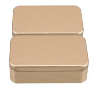 ABOOFAN 2 Pièces Petite Boîte Métallique Portable en Tôle D'acier Carrée, Boîte à Bijoux Vintage Élégante, Design Simple et Polyvalent pour Bureau ou Tiroir, Rangement Pratique