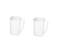 ABOOFAN 2 Pièces Pichet à Jus Transparent avec Échelle Capacité Réutilisable Plastique Pc Pichet Froid pour Jus et Boissons Fruitées