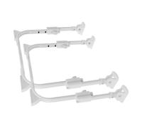 ABOOFAN 2 Pièces Pieds de Table Pliants en Fer Réglables en Hauteur | Pied Autobloquant, Base Antidérapante, Gain de Place, pour Table D’appoint, Bureau Scolaire, Blanc