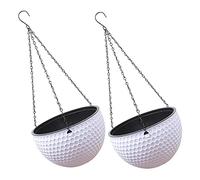 ABOOFAN 2 Pièces Pot De Fleur Arrosage Automatique Contenants De Plantes Suspendus Panier De Fleurs Suspendu Pot De Scindapsus Aureus Blanche Plastique Plante en Pot Vasque Suspendue
