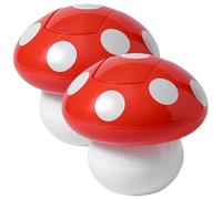 ABOOFAN 2 pièces Poubelle de Bureau Kawaii de Mini Poubelle de Table avec Couvercle pour Cuisine Bureau et Chambre Design Champignon Mignon Pratique et