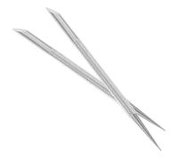 ABOOFAN 2 pièces Poussoir Cuticules Double Outil Acier Inoxydable pour Manucure Repousse-cuticule Ergonomique Antidérapant Nettoyage Précis des Ongles Lot