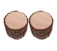 ABOOFAN 2 Pièces Souche d'arbre Creuse en Bois Marron, Légère et Facile à Déplacer, Décoration Rustique pour Allées de Cérémonie et Pelouses