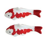 ABOOFAN 2 Pièces Statuette De Poisson Flottant Céramique Décoration pour Aquarium Figurine De Poisson Décoratif pour