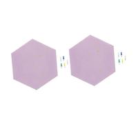 ABOOFAN 2 pièces Tableau Mural Feutre Hexagonal Panneau Daffichage DIY Auto Adhésif Épais Décor Mural pour Bureau Cuisine Chambre Denfant