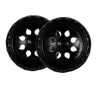 ABOOFAN 2 Roues de Remplacement en Plastique Noir pour Chariot Pliant, Installation Simple, Adaptées aux Chariots de Supermarché et Poussettes de Courses