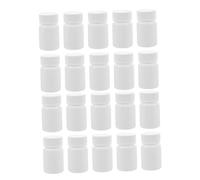 ABOOFAN 20 Pièces Bouteille Solide Pillulier Capsule Voyage Flacon De Scellé Conteneur De Stockage De Vis Flacons De Stockage De Récipient Cas Pe Blanche