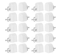 ABOOFAN 20 Pièces Cache de Rail pour Rideau Plastique Accessoire de Finition pour Rail Carré Ancien Bouchon Extrémité Robuste pour Guide de Volet Roulant