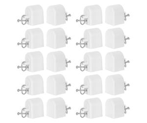 ABOOFAN 20 Pièces Cache de Rail pour Rideau Plastique Accessoire de Finition pour Rail Carré Ancien Bouchon Extrémité Robuste pour Guide de Volet Roulant