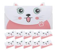 ABOOFAN 20 Pièces Cartes Vierges Chat Enveloppes, Papier Rose, Format | Intérieur Vierge, Ample Espace D’écriture, Usage Polyvalent, pour Showers et Occasions Spéciales