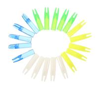 ABOOFAN 20 pièces Couvre-flèches Transparents Bleu Vert Blanc Jaune Embouts Flèches pour Tir à Arc Chasse Compatibles Arcs Classiques et Composés Légers et Faciles à Installer