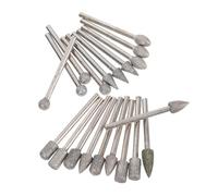 ABOOFAN 20 Pièces Kit de Meule à Grain Diamanté pour Gravure et Polissage Accessoires de Rotatives Polyvalentes pour Sculpture sur Pierre Métal Bijoux et Têtes de Remplacement Précises