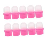 ABOOFAN 20 pièces Lot de Couvre-ongles Rose pour Dissolution Vernis Gel Manucure Réutilisable et Confortable pour Techniciennes Ongulaires Trempage Ongles Facile à Domicile et Salon