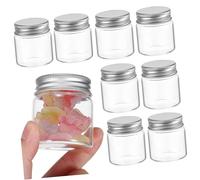 ABOOFAN 20 pièces Lot de Mini Pots Verre avec Couvercles Hermétiques Petits Contenants Alimentaires Verre pour Épices Conservation Grains et Usage Multifonctionnel à