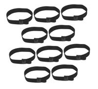 ABOOFAN 20 Pièces sangle de bento sangle de boîte à lunch pique- groupe de bento élastique ceintures de regroupement nylon Noir
